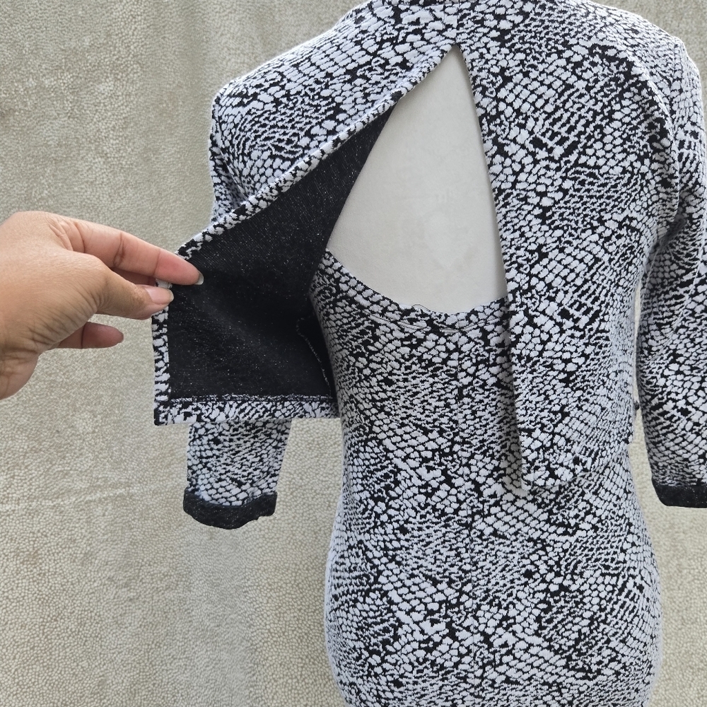 Groggi By Jbc Chic Monochrome Long‎ Sleeve Dress - Picture 12 of 12